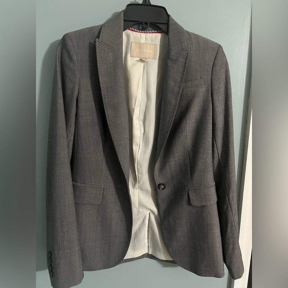 Grey Banana Republic Blazer Slim Fit